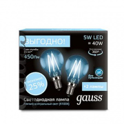 Лампа Gauss Filament Шар E14 5W 4100К 105801205P