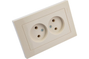 Розетка 2-я без заземления без шторок бежевый Systeme Electric AtlasDesign ATN000220