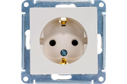 Розетка с заземлением без шторок бежевый Systeme Electric AtlasDesign ATN000243