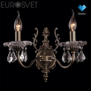 Бра Eurosvet Elisha 3281/2 античная бронза/прозрачный хрусталь Strotskis