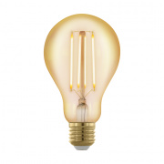 Светодиодная лампа филаментная диммируемая EGLO A75, 4W (E27), 1700K, 320lm, золотая