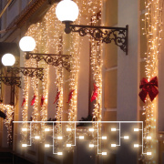 Уличная гирлянда IP65 Eurosvet 200-101 теплый белый с эффектом мерцания 2*3м IP65