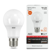Лампа Gauss LED Elementary A60 7W E27 2700K 23217А