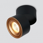 Накладной светодиодный светильник DLR031 15W 4200K 3100 черный матовый/золото Elektrostandard Klips 