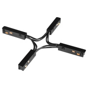 Гибкий токопроводящий соединитель для низковольтного шинопровода X-образный, черный Novotech Shino F