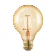 Светодиодная лампа филаментная диммируемая EGLO G80, 4W (E27), 1700K, 320lm, золотая
