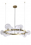 Подвесная люстра Crystal Lux AGATA SP15 V2 GOLD-TRANSPARENTE