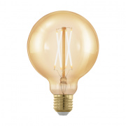 Светодиодная лампа филаментная диммируемая EGLO G95, 4W (E27), 1700K, 320lm, золотая