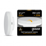 Лампа Gauss LED GX53 8W 3000K 108408108-D
