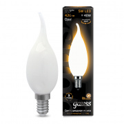 Лампа Gauss LED Filament Candle Tailed OPAL E14 5W 2700К 104201105