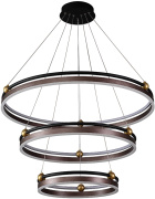 Подвесная люстра Crystal Lux FERNANDO SP158W LED D400+600+800 COFFEE/BLACK