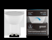 Лампа Gauss LED MR16 GU10-dim 5W 4100K 101506205-D