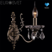Бра Eurosvet Elisha 3281/1 античная бронза/прозрачный хрусталь Strotskis