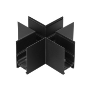 Соединитель для низковольтного шинопровода X-образный, черный Novotech Shino Flum 135172
