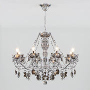 Подвесная люстра Eurosvet Teodore 10103/8 хром/дымчатый хрусталь Strotskis