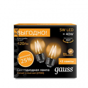 Лампа Gauss Filament Шар E27 5W 2700К 105802105P