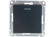Выключатель 1-кл с подсветкой карбон Systeme Electric AtlasDesign ATN001013