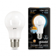 Лампа Gauss LED A60 10W E27 2700K/4100K CTC 102502110-T