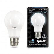 Лампа Gauss LED A60 10W E27 4100K 102502210