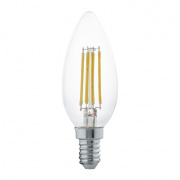 Светодиодная лампа филаментная EGLO "Cвеча", 4W (E14), 2700K, 350lm, прозрачный