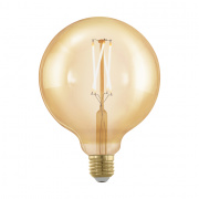 Светодиодная лампа филаментная диммируемая EGLO G125, 4W (E27), 1700K, 320lm, золотая