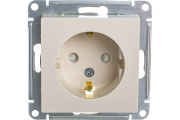Розетка с заземлением со шторками бежевый Systeme Electric AtlasDesign ATN000245