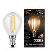 Лампа Gauss LED Filament Globe E14 7W 2700K 105801107