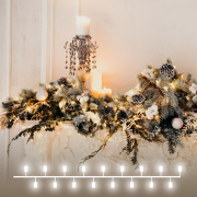 Светодиодная гирлянда Eurosvet 400-007 Нить Роса теплый белый 5м IP20