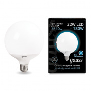 Лампа Gauss LED G125 E27 22W 4100K 105102222