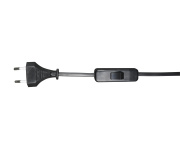 Шнур с переключ  черный (2м)(10шт в упаковке) 230V AC 50Hz (max 2A) Kink Light A2300,19
