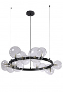Подвесная люстра Crystal Lux AGATA SP15 V2 BLACK-TRANSPARENTE