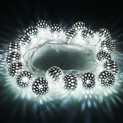 Гирлянда нить 2,8м IP20 400-003 хром/белый с эффектом мерцания