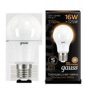 Лампа Gauss LED A60 16W E27 3000K 102502116