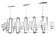 Подвесная люстра Crystal Lux NICOLAS SP12 L1600 NICKEL/WHITE