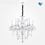 Подвесная люстра Eurosvet Viola 10064/5 белый с серебром Strotskis