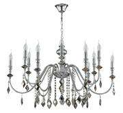 Подвесная люстра Crystal Lux MERCEDES SP6+6 CHROME/SMOKE