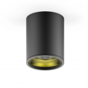 LED светильник накладной HD008 12W (черный золото) 3000K 79x100мм