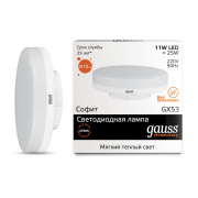 Лампа Gauss LED Elementary GX53 11W 3000K 83811