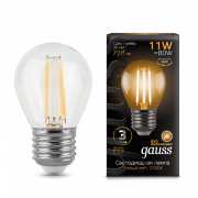Лампа Gauss LED Filament Шар E27 11W 720lm 2700K 105802111