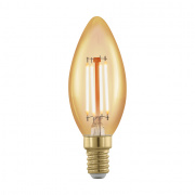 Светодиодная лампа филаментная диммируемая EGLO "Свеча", 4W (E14), 1700K, 320lm, золотая