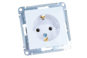 Розетка с заземления без шторок белая Systeme Electric AtlasDesign ATN000143