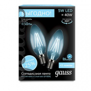 Лампа Gauss Filament Свеча E14 5W 4100К 103801205P