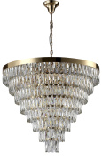 Подвесная люстра Crystal Lux ABIGAIL SP22 D820 GOLD/TRANSPARENT
