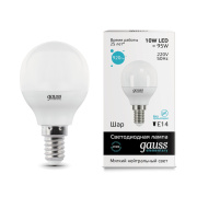 Лампа Gauss LED Elementary Globe 10W E14 4100K 53120