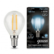 Лампа Gauss LED Filament Globe E14 7W 4100K 105801207