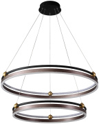 Подвесная люстра Crystal Lux FERNANDO SP123W LED D600+800 COFFEE/BLACK