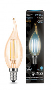 Лампа Gauss LED Filament Candle tailed E14 5W 4100K Golden 104801805