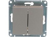 Выключатель 2-клавишный шампань Systeme Electric ATLAS DESIGN ATN000551