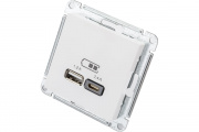 Розетка USB A+С белая Systeme Electric AtlasDesign ATN000139
