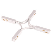 Гибкий токопроводящий соединитель для низковольтного шинопровода X-образный, белый Novotech Shino Fl